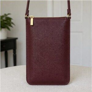 Espresso Saffiano Crossbody Bag